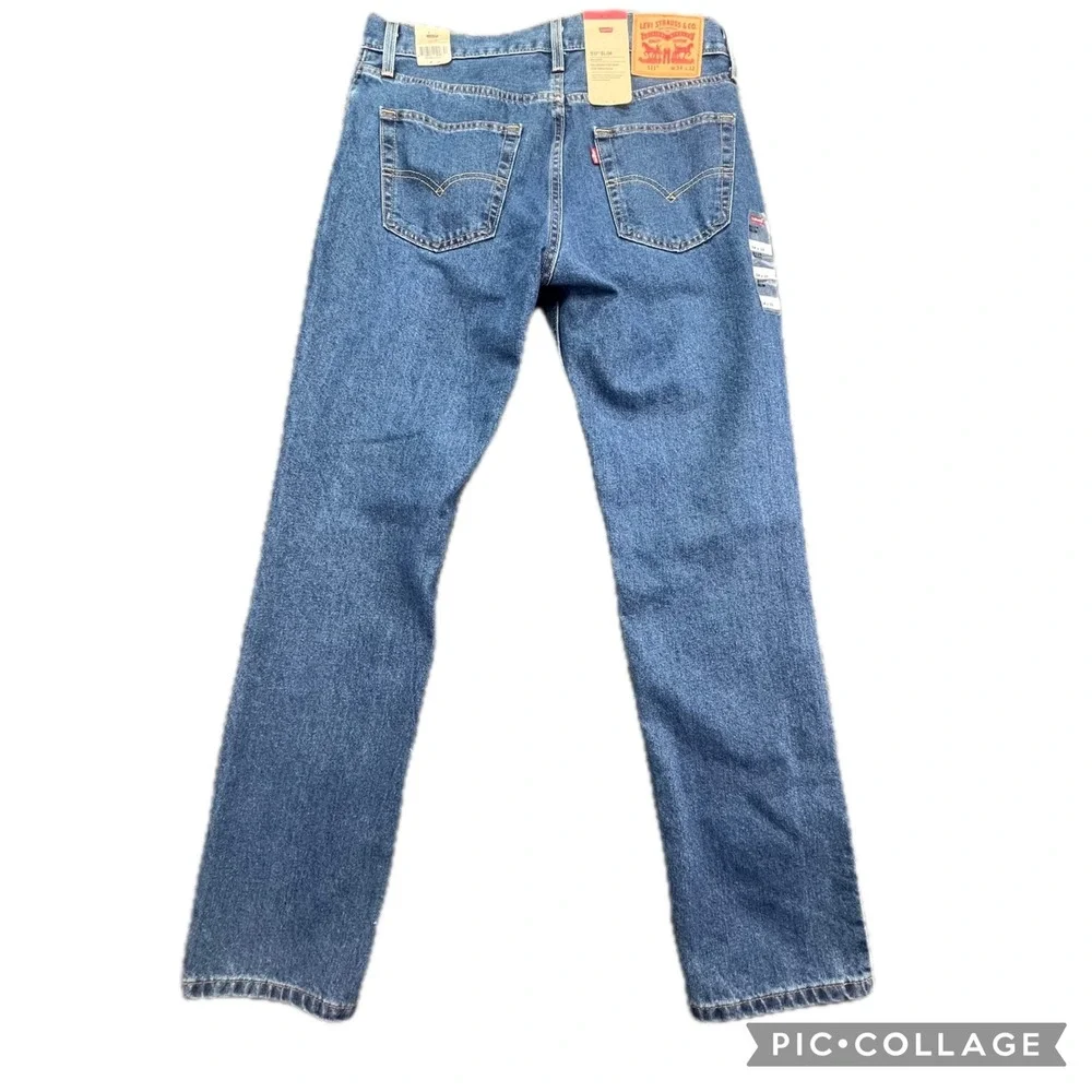 Levi's 511 Slim‎ Fit Eco Ease Men's Jeans Size 34x32 Blue Denim